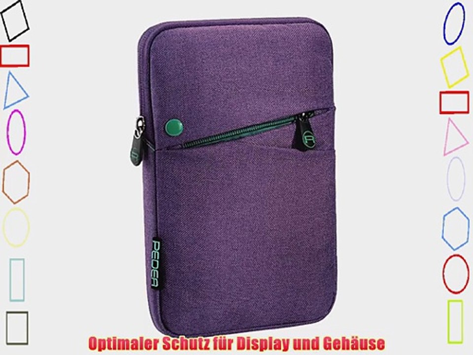 PEDEA Tablet PC Tasche f?r 7 Zoll (178cm) Fashion mit Handyfach und Bedienstift lila