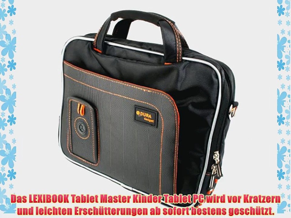 Praktische Duragadget-Tasche mit Gurt f?r LEXIBOOK Tablet Master MFC155 7 Zoll Kinder Tablet