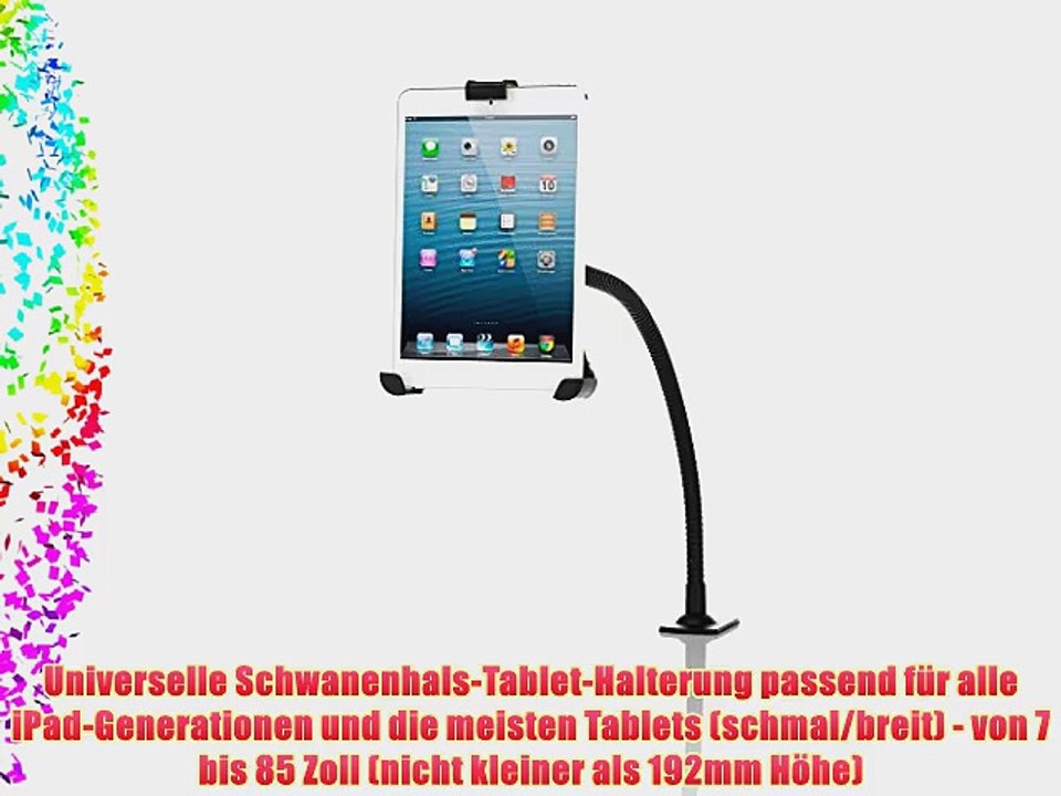deleyCON HQ Universal Tablet Halterung flexibel einstellbar / Tischbefestigung / Metall - von