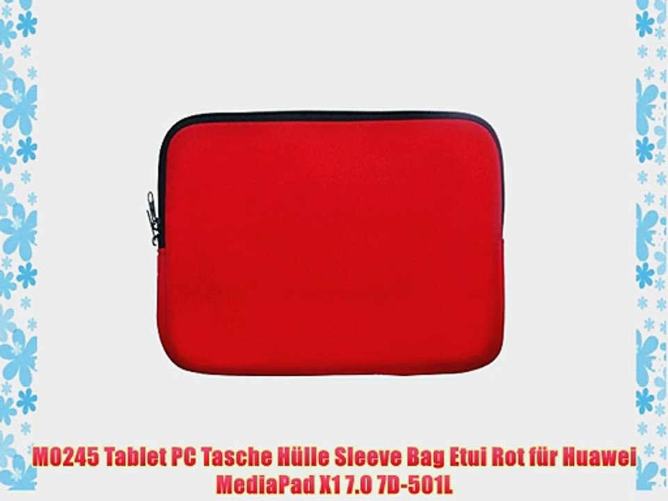 M0245 Tablet PC Tasche H?lle Sleeve Bag Etui Rot f?r Huawei MediaPad X1 7.0 7D-501L