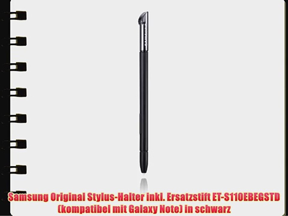 Samsung Original Stylus-Halter inkl. Ersatzstift ET-S110EBEGSTD (kompatibel mit Galaxy Note)