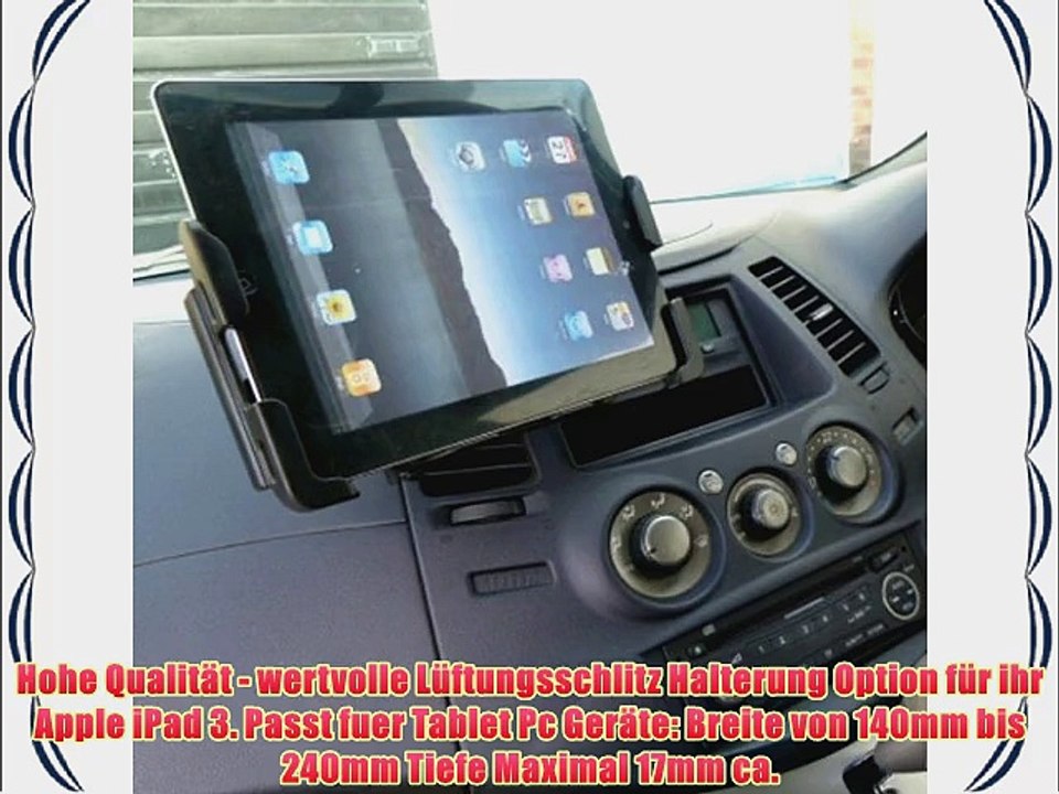 Tablet L?ftungsschlitz Halterung Drehbar Luxus Automobil Kompatibel Apple iPad 3