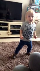 My little cute baby dancing his mind off to uptown funk