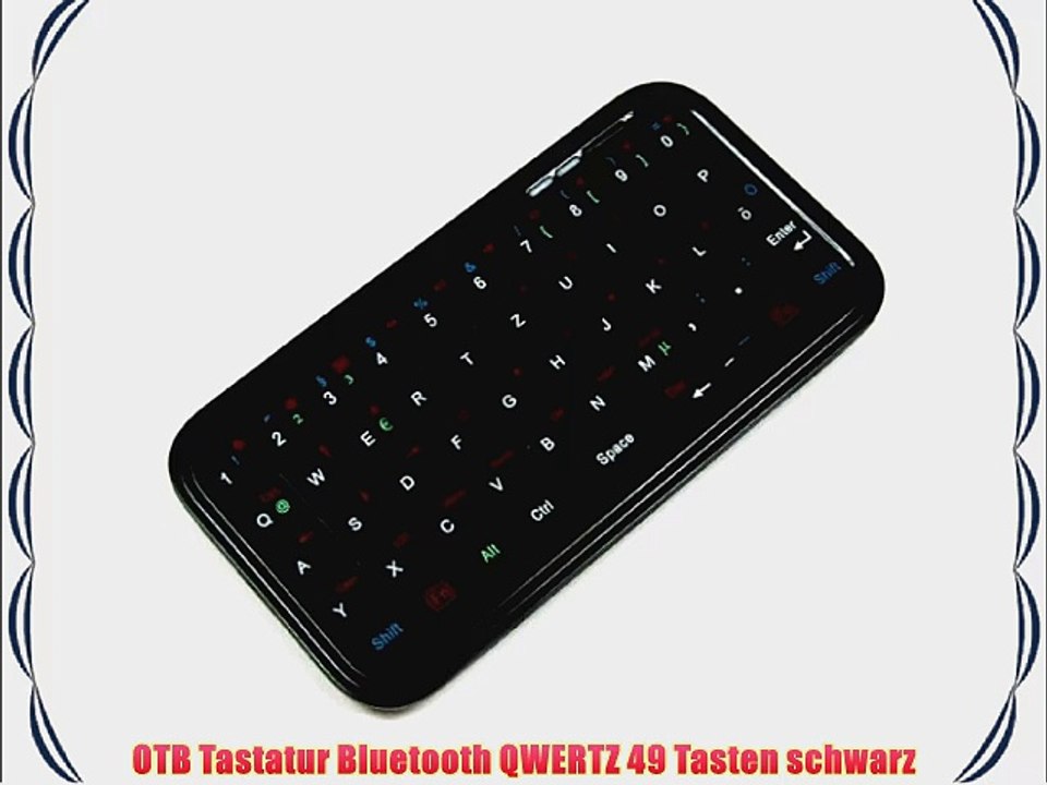 OTB Tastatur Bluetooth QWERTZ 49 Tasten schwarz