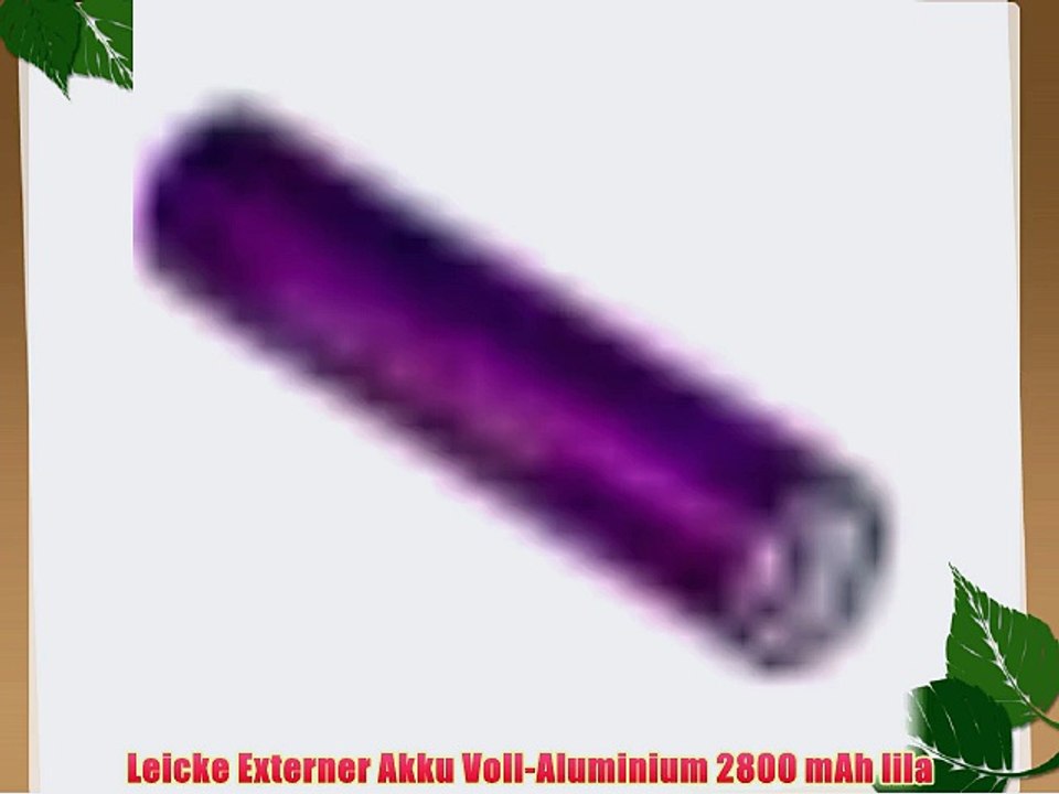 Leicke Externer Akku Voll-Aluminium 2800 mAh lila