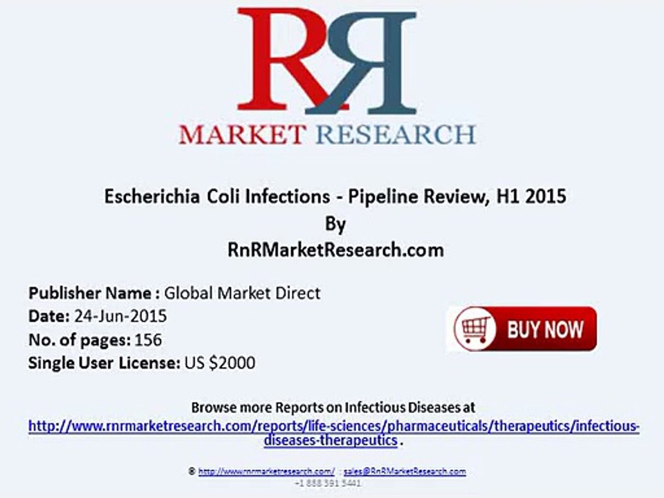 Escherichia Coli Infections Pipeline Companies and Products Review H1 2015