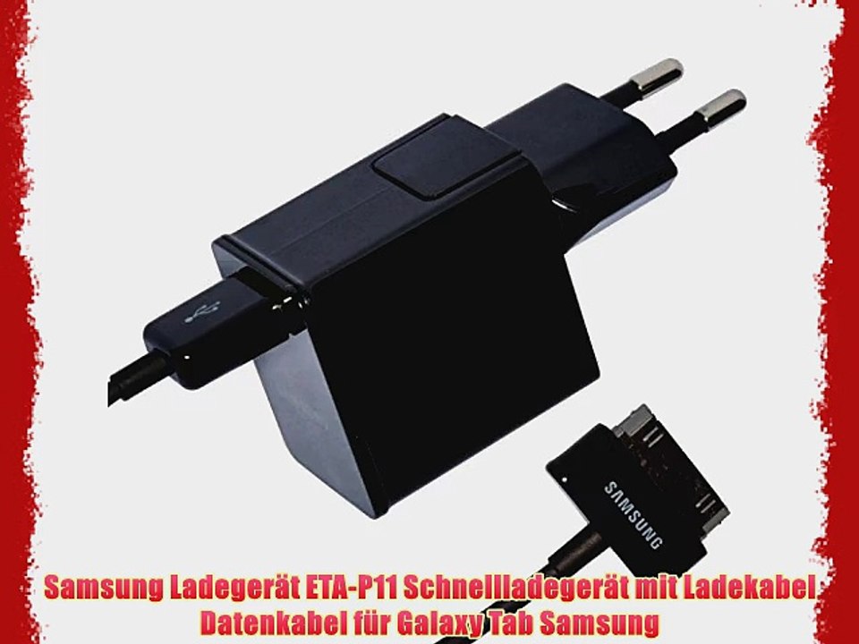 Samsung Ladeger?t ETA-P11 Schnellladeger?t mit Ladekabel Datenkabel f?r Galaxy Tab Samsung