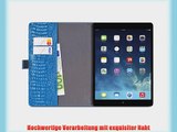 DONZO Wallet Kroko Tablet Tasche f?r Apple iPad 5 iPad Air Blau