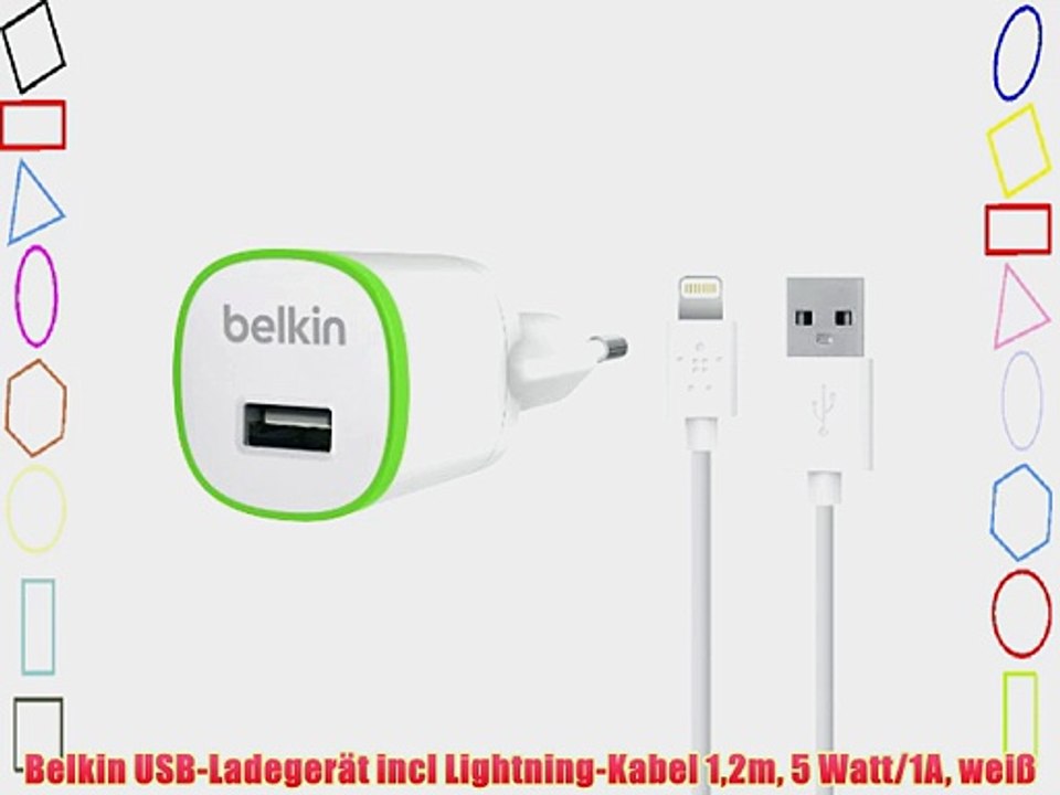 Belkin USB-Ladeger?t incl Lightning-Kabel 12m 5 Watt/1A wei?