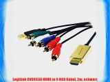 LogiLink CV0053A HDMI zu 5 RCA Kabel 2m schwarz