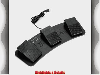 USB PC HID Fu?schalter Fu?pedal Fu?taster Pedal Foot Switch 3 Tasten Schwarz NEU