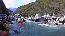 GREAT KAYAK SURFING SKILLS IN SLOVENIA - NO HANDS / NO PADDLE