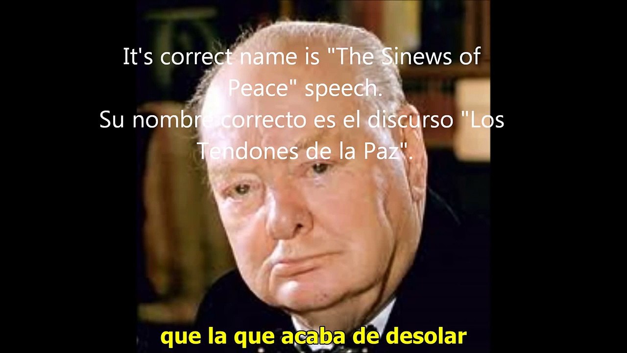Winston Churchill discurso famoso "Cortina de Hierro" subtitulado