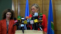 Sigrid Kaag at press conference in Damascus (30 November 2013)