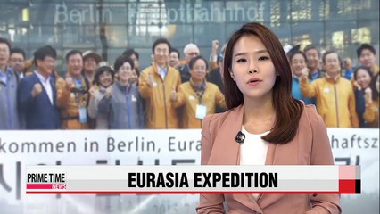 Eurasia express expedition members arrive in Berlin