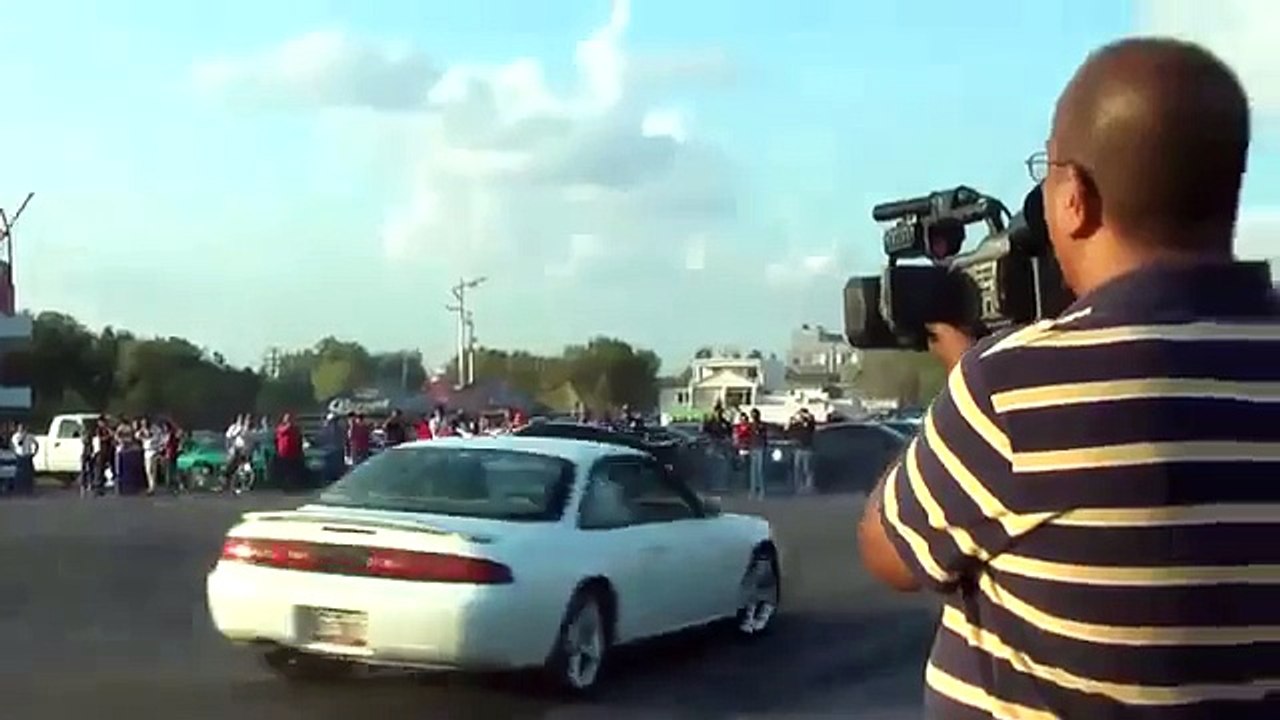 Police car joins drifting