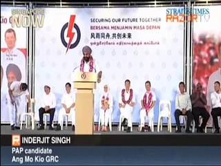 Inderjit Singh @ PAP Rally, Yio Chu Kang Stadium
