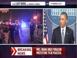 MSNBC Split Screen: Obama Speaks in DC as Riots Erupt in Ferguson