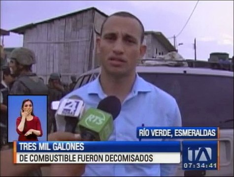 Tres mil galones de combustible fueron decomisados en Esmeraldas