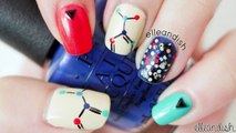 Nerdy Science Nails Choose Freehand or Stamping