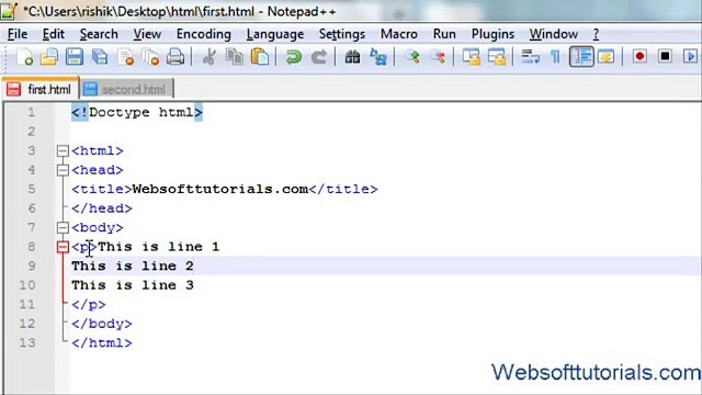 html and css in hindi -urdu Tutorial - 8 - line breaker and pre tags in html