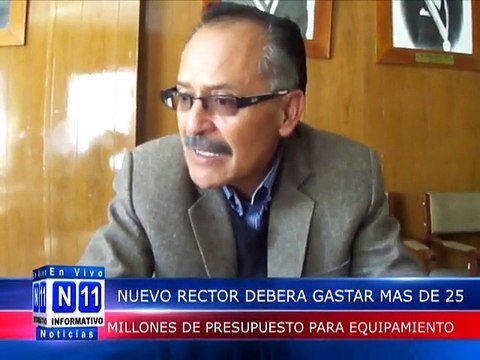 N11 Informativo NUEVO RECTOR DE LA UNSCH DEBERA GASTAR MAS DE 25 MILLONES DE PREPSUESTO DEL FOCAM EN EQUIPAMIENTO