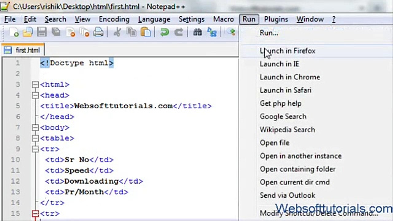 html and css in hindi - urdu Tutorial - 8 - tables in html