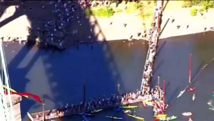 Portland : contraints par la police, des militants de Greenpeace laissent passer le bateau de Shell