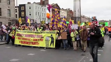 Household Tax Protest at Fine Gael Árd Fheis 2012