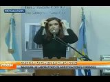 Momento incómodo de Cristina en Río Gallegos