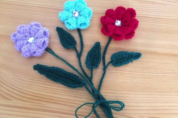 Comment crocheter des fleurs طريقة عمل  وردات كروشيه
