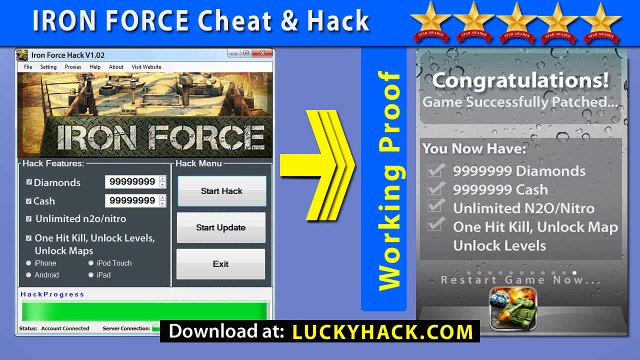 Iron Force Cheats get 99999999 Diamonds No rooting V102 Iron Force Cheat Diamonds