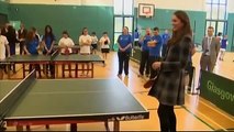 Kate Middleton play basketball and plays ping pong with Prince William VERY FUNNY !