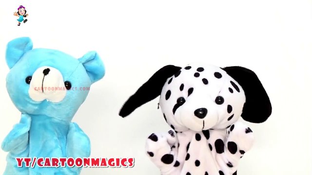 Baa Baa Black Sheep - Funny Giant Panda and Puppy Dog puppets children rhymes