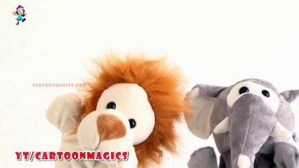 Baa Baa Black Sheep - Funny  Lion and Elephant puppets children rhymes