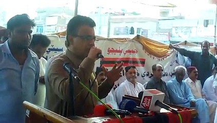10 Days Dharna- Ayaz Latif Palijo's speech in Urdu , Mumtaz Bhutto Join QAT's Dharna Day 9- on 31 July 2015 Hydrabad
