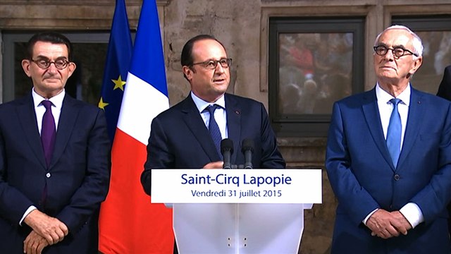 Allocution du président à l'issue de l'inauguration de la mairie de Saint-Cirq-Lapopie