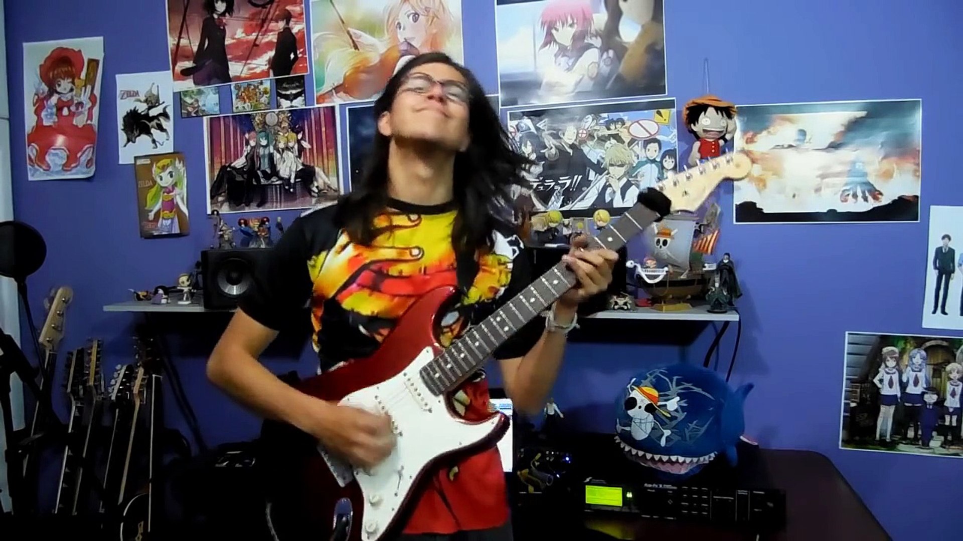 One Piece Opening 13 ワンピースop 13 One Day By The Rootless Guitar Cover Video Dailymotion