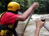 Slim River Water Rafting - Raft stuck in whirpool