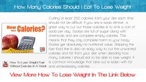 How Many Calories Should I Eat To Lose Weight