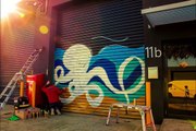 Yellow Octopus Warehouse Graffiti Art Time Lapse