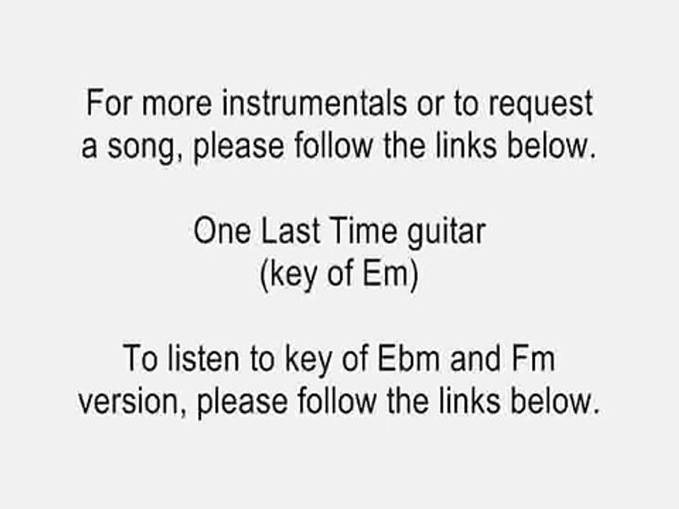 One Last Time by Ariana Grande acoustic guitar instrumental cover with onscreen lyrics karaoke