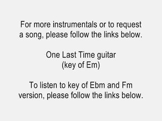 One Last Time by Ariana Grande acoustic guitar instrumental cover with onscreen lyrics karaoke