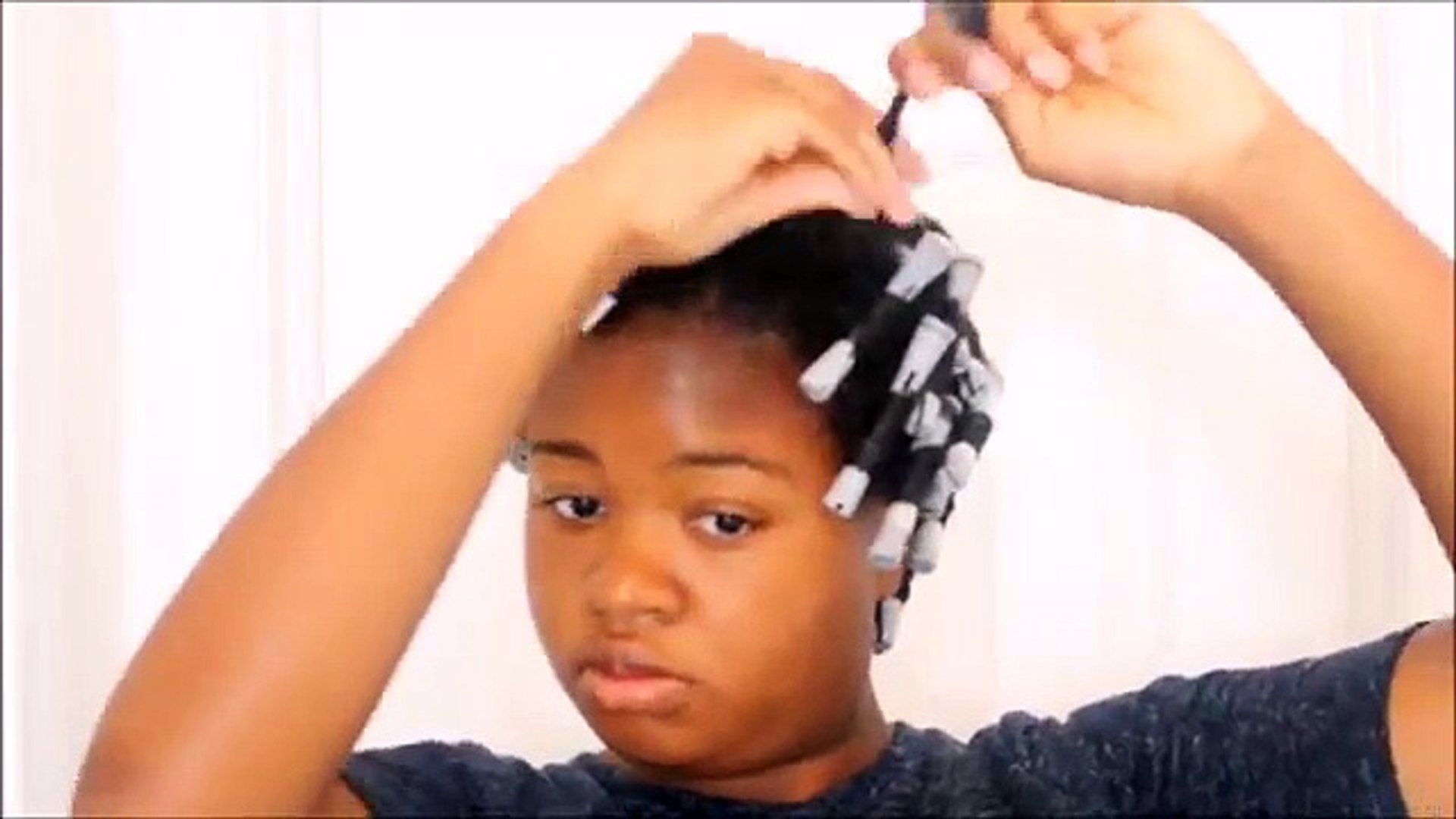 How To Defined Curls W Perm Rods Natural Hair Video Dailymotion