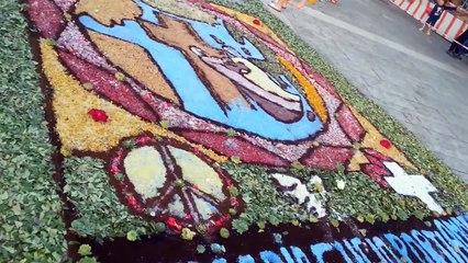 LIONI ( Irpinia ) - INFIORATA DEL 16 AGOSTO - OMAGGIO A SAN ROCCO - PATRONO DI LIONI -