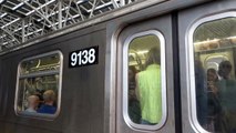 NYC Subway: Manhattan bound R160 Q Train leaving Coney Is-Stillwell Av