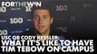 USC QB talks about what it's like to have Tebow on campus