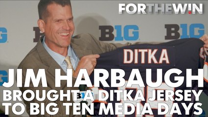 Jim Harbaugh brought a Ditka jersey to Big Ten Media Days