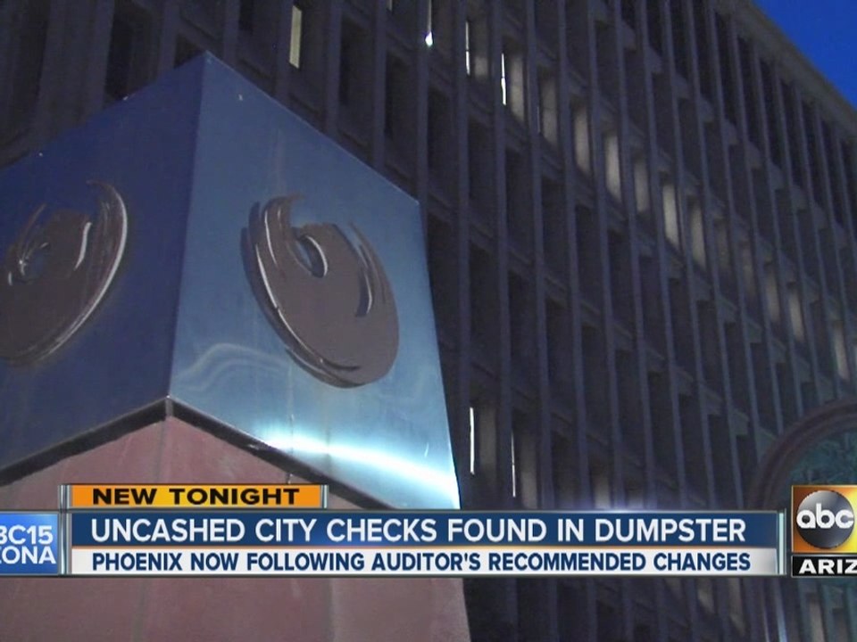 Uncashed city checks found in dumpster