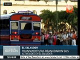 Transporte público reanuda actividades en El Salvador